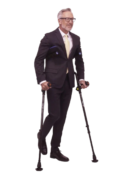 ergobaum dual underarm crutches with forearm support