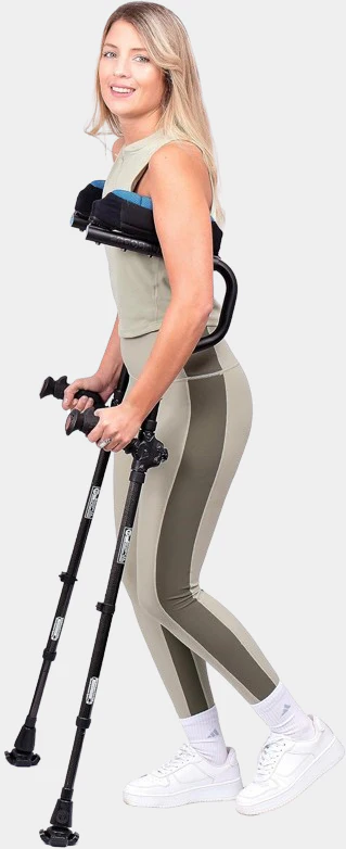 ergobaum dual underarm crutches with forearm support