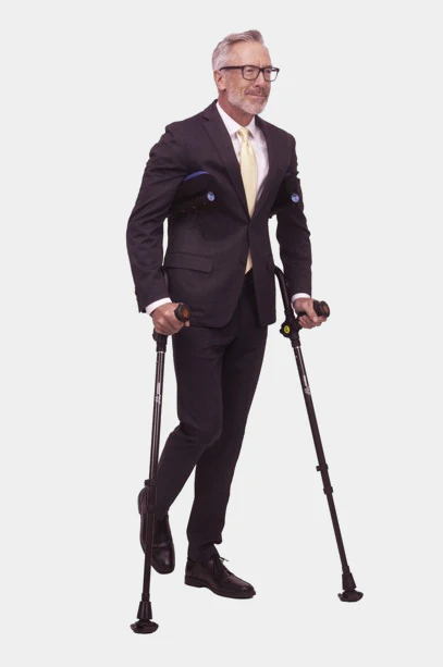 ergobaum dual underarm crutches with forearm support