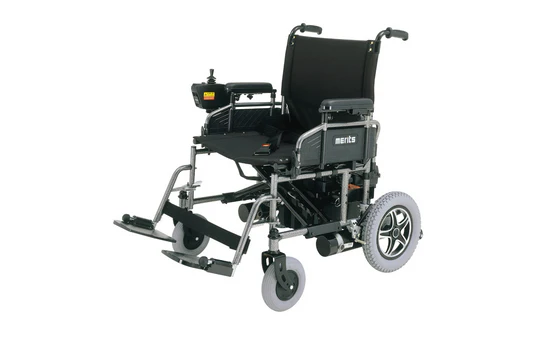 merits heavy duty p181 travel ease 22 power wheelchair 450 lb