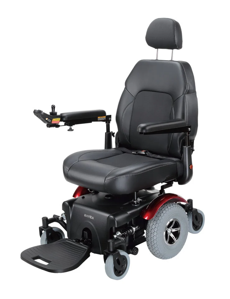 merits mid wheel drive vision super p327 power wheelchair 450 lb